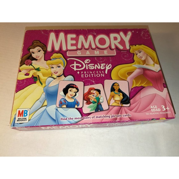 Memory Game Disney Princess Edition Milton Bradley 44007 2004 71/72 Cards - Picture 11 of 12